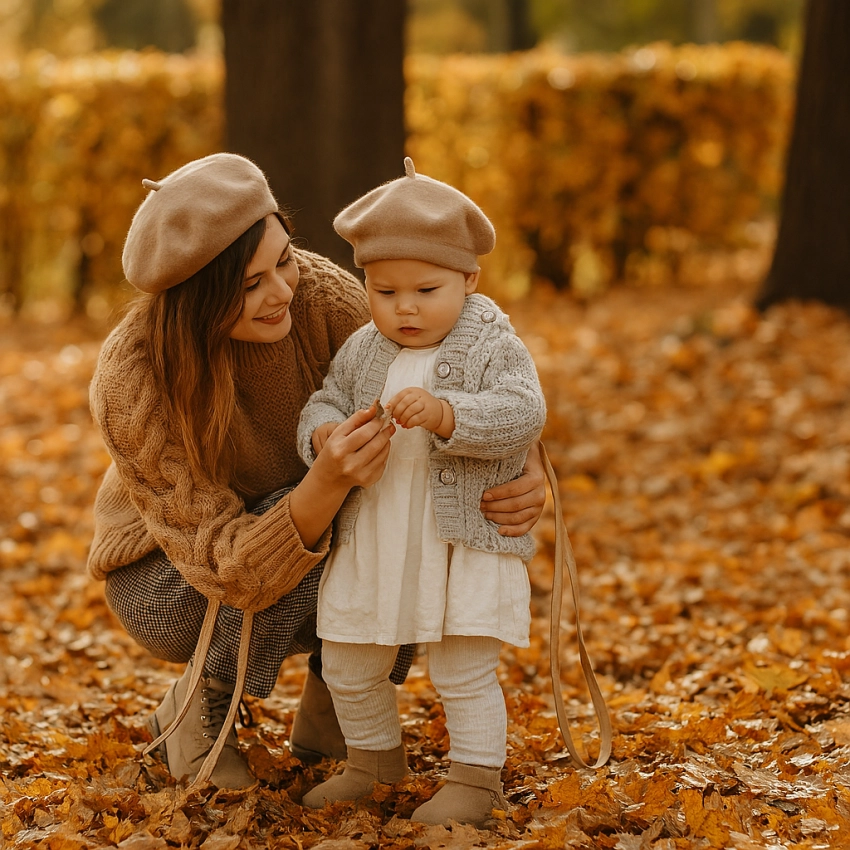 Комфорт и тепло этой осенью: модные идеи для женского и детского гардероба